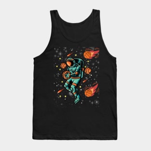 Abstract Astronaut as Basketball Player Tank Top